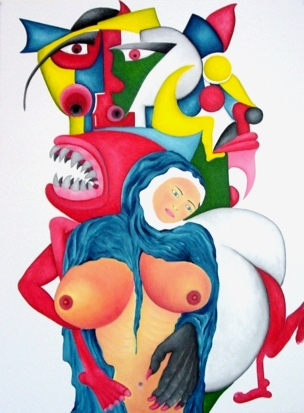 Control, Oil on canvas